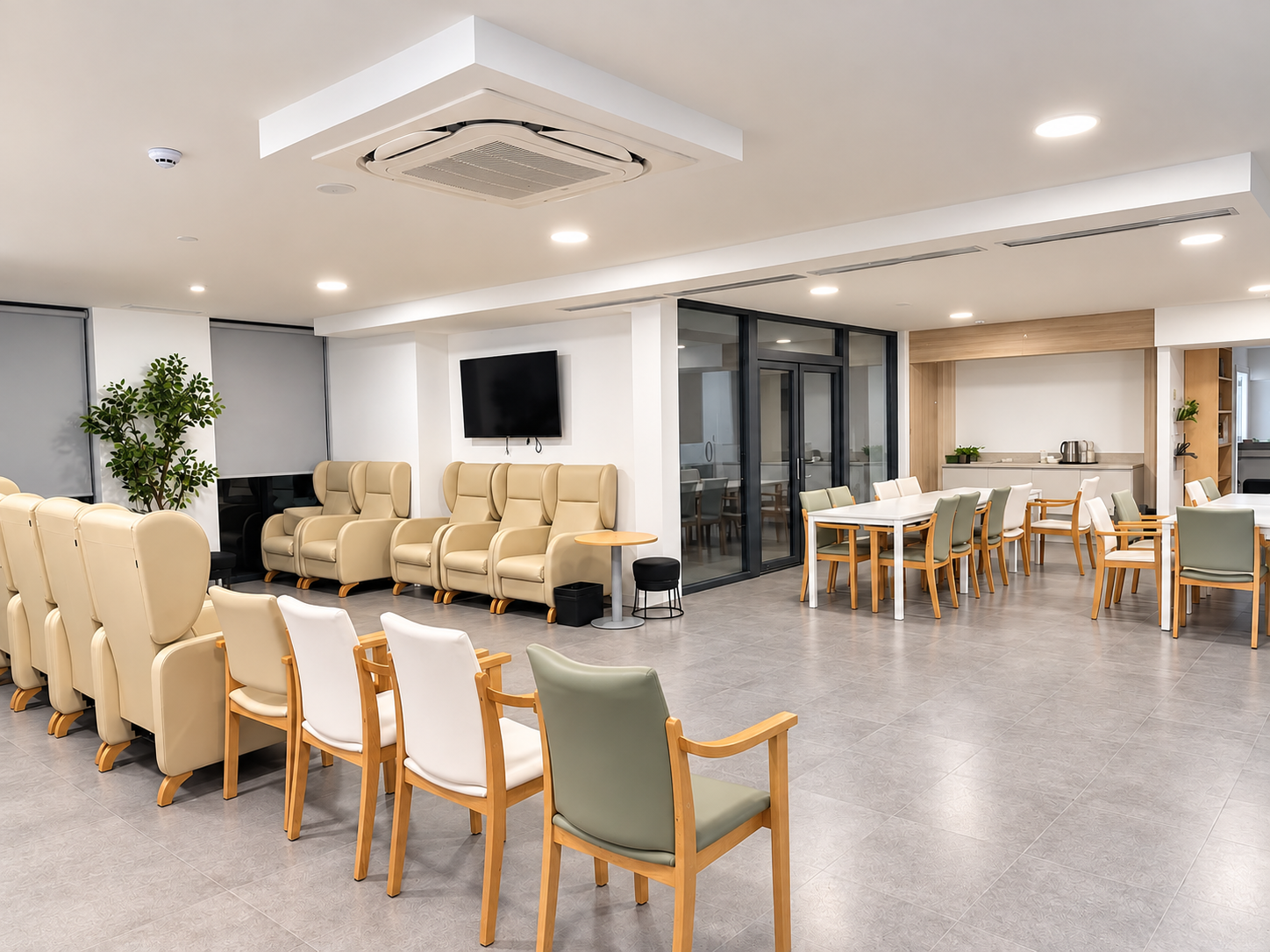 Espacio de trabajo en grupo de la residencia Tierra de Oro.